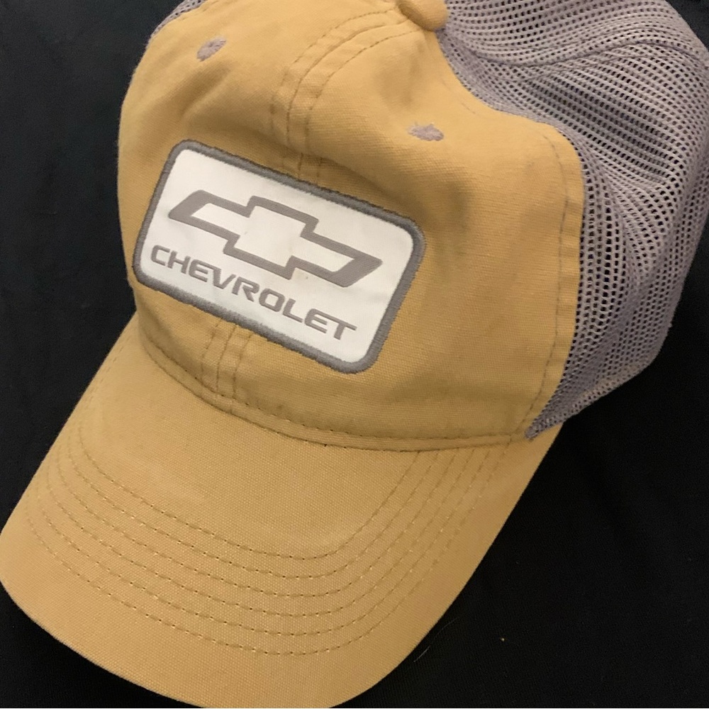 CHEVROLET Hat - Brushed Gold w Brown Mesh Back